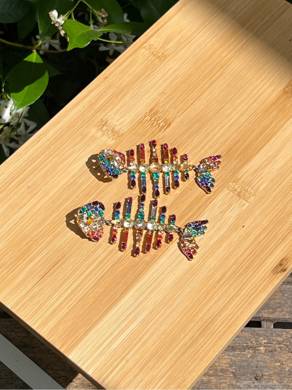 Baublebar Rainbow Fishbone Drop Earrings